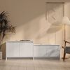 vidaXL TV Cabinet High Gloss White 146.5x35x50 cm Engineered Wood