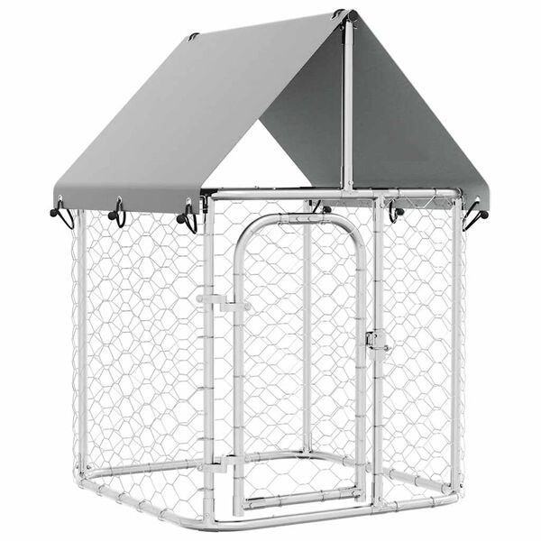 vidaXL Outdoor Dog Kennel with Roof 100x100x150 cm