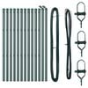 vidaXL Fence Posts Manual 13 pcs Green Ø32mm 100 cm Galvanised steel