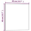 vidaXL Wall-mounted Magnetic Board Black 40x40 cm Tempered Glass