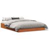 vidaXL Bed Frame without Mattress Wax Brown 150x200 cm King Size Solid Wood Pine