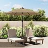 vidaXL Garden Parasol with Metal Pole 300 cm Taupe