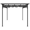 vidaXL Pergola with Retractable Roof Anthracite 3x3 m Steel 180 g/m²