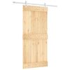 vidaXL Sliding Door 95 x 210 cm Solid Pine Wood (Untreated)