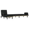 vidaXL L-shaped Sofa Bed Black 260x140x70 cm Fabric