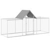 vidaXL Chicken Coop 3x1x1.5 m Galvanised Steel