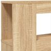 vidaXL LED Headboard Sonoma Oak 220x18.5x103.5 cm Engineered Wood