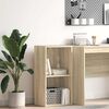 vidaXL 2-Tier Book Cabinet Sonoma Oak 40x30x76.5 cm Engineered Wood