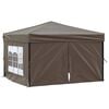 vidaXL Party Tent | Taupe | 210D oxford fabric with silver coating | 3x3 metres