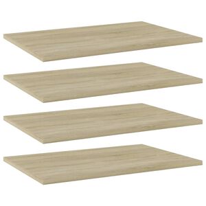 vidaXL Bookshelf Boards 4 pcs Sonoma Oak 60x40x1,5 cm Engineered Wood