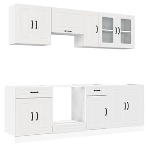vidaXL 8 Piece Kitchen Cabinet Set Kalmar White Engineered Wood