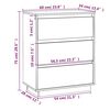 vidaXL Sideboard White 60x34x75 cm Solid Wood Pine