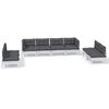 vidaXL 8 Piece Garden Lounge Set with Cushions Solid Pinewood