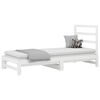 vidaXL Pull-out Day Bed without Mattress White 2x(90x190) cm