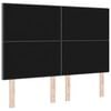 vidaXL LED Headboard with LED Strip Lights Dark Grey 144 cm Polyester