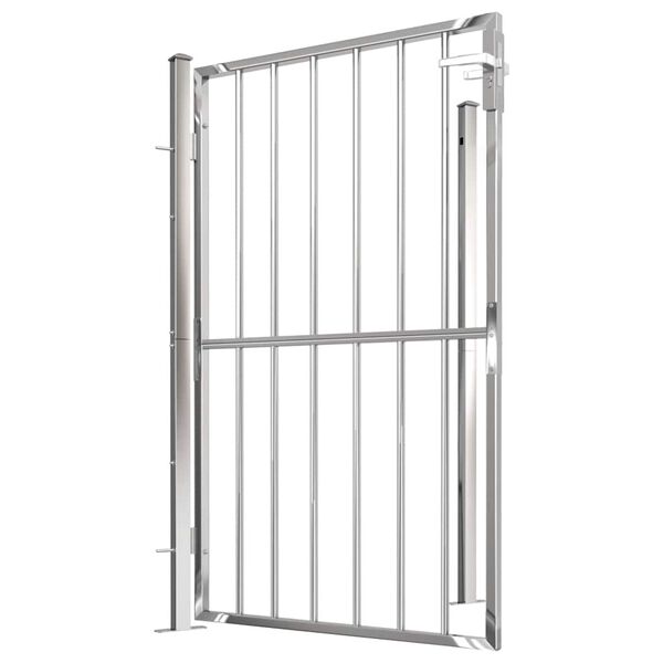 vidaXL Garden Gate 100x145 cm Stainless Steel