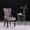 vidaXL Dining Chairs 6 pcs Grey Velvet