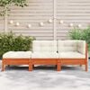 vidaXL Garden Sofa with Cushions and Footstool 3-Seater