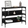 vidaXL Console Table Black oak 100 x 32 x 75 cm Engineered wood