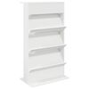 vidaXL Magazine Rack White 70 x 41 x 126 cm Engineered Wood