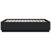 vidaXL Bed Frame with LED without Mattress Black 135x190 cm Double