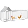 vidaXL Chicken Coop 3x1x1.5 m Galvanised Steel