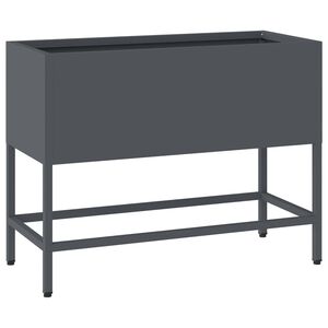 vidaXL Raised Garden Planter Anthracite 60 x 26 x 45 cm Steel
