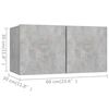 vidaXL 7 Piece TV Cabinet Set Concrete Grey Engineered Wood