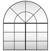 vidaXL Wall Mirror Black 100x110 cm Arch Iron