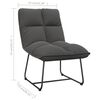 vidaXL Leisure Chair with Metal Frame Dark Grey Velvet