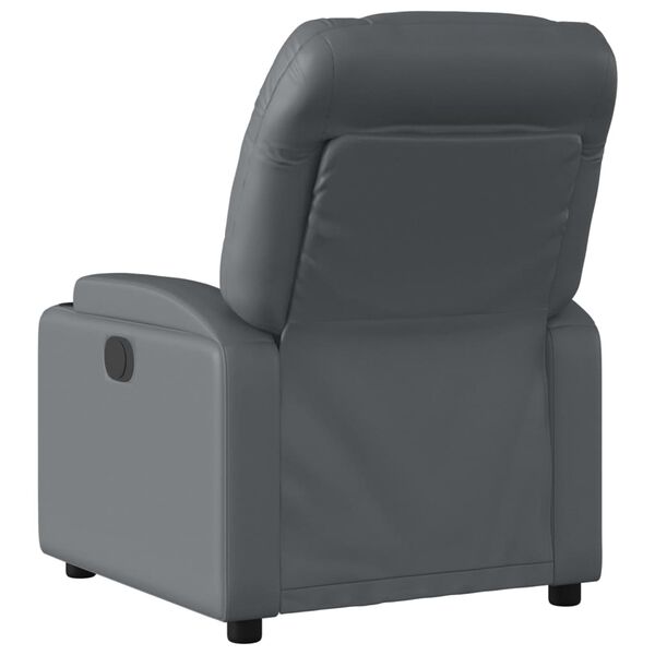 vidaXL Massage Recliner Chair Grey Faux Leather