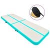 vidaXL Inflatable Gymnastics Mat with Pump 300x100x15 cm PVC Green