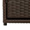 vidaXL Garden Storage Cabinet Brown 110x55x60.5 cm Poly Rattan