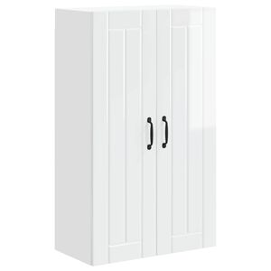 vidaXL Wall Cabinet LUCCA High Gloss White 60 x 31 x 100 cm