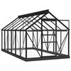 vidaXL Glass Greenhouse Anthracite 155x298x191 cm Aluminium