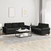 vidaXL 2 Piece Sofa Set with Cushions Black Velvet