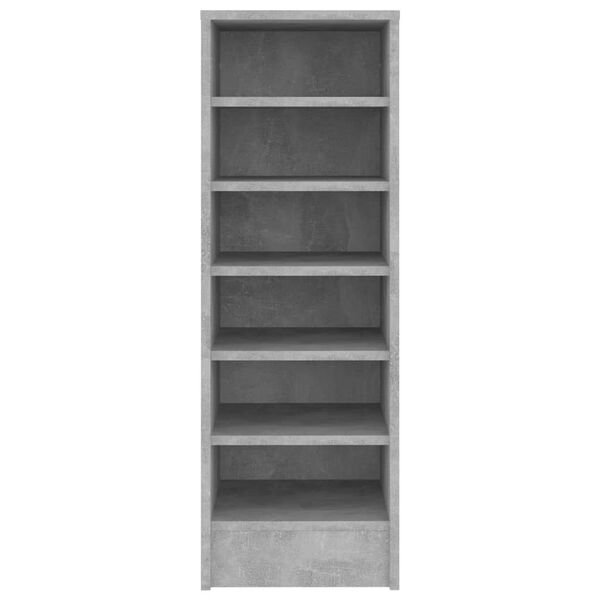 vidaXL Shoe Cabinet Concrete Grey 31.5x35x90 cm Engineered Wood