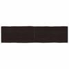 vidaXL Table Top Dark Brown 160x40x(2-4) cm Treated Solid Wood Live Edge