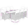 vidaXL 9 Piece Garden Dining Set with Cushions Grey Poly Rattan