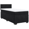 vidaXL Box Spring Bed with Mattress Black King Single Fabric