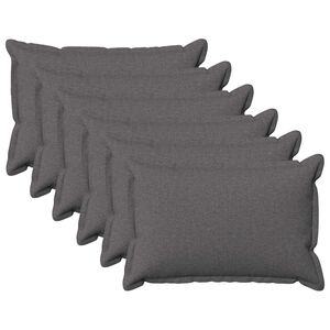 vidaXL Throw Pillow 6 pcs HOUTEN Light Grey 30 x 50 cm Faux Linen