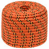 vidaXL Multipurpose Utility Rope 12 mm 50 m Orange PP 930 kg Max Load