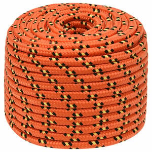 vidaXL Multipurpose Utility Rope 12 mm 50 m Orange PP 930 kg Max Load