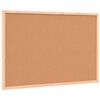 vidaXL Cork Board with Solid Pine Wood Frame 60x40 cm