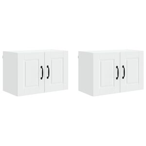 vidaXL Kitchen Cabinet 2 pcs White 60 x 31 x 40 cm Engineered Wood