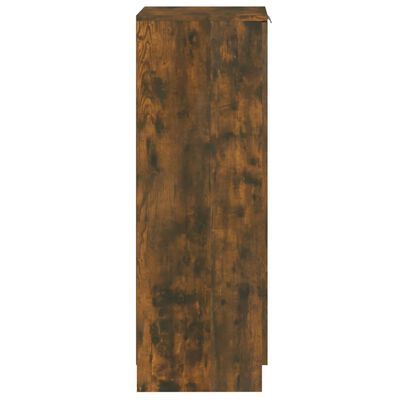 vidaXL Shoe Cabinet Smoked Oak 30x35x100 cm Engineered Wood