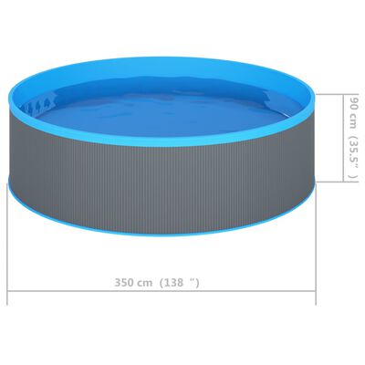 vidaXL Splasher Pool 350x90 cm Grey