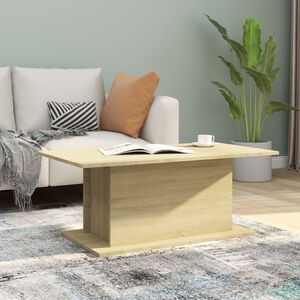 vidaXL Coffee Table Sonoma Oak 102x55,5x40 cm Engineered Wood