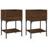 vidaXL Bedside Tables 2 pcs Brown Oak 40,5x31x60 cm Engineered Wood