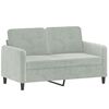 vidaXL 3 Piece Sofa Set Light Grey Velvet